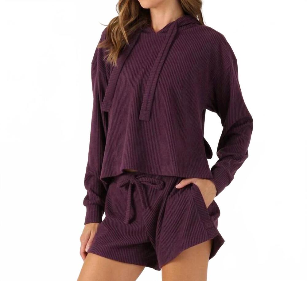 NEW GLYDER valley cropped hoodie in blackberry jam